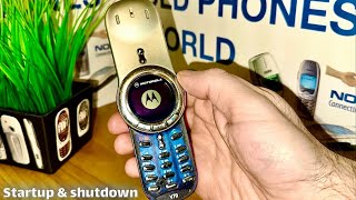 Motorola V70 startup and shutdown  by Old Phones World [upl. by Orva153]