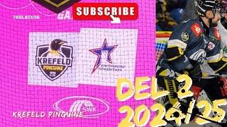 DEL2 KREFELD PINGUINE VS RAVENSBURG TOWERSTARS  SPIELTAG 15  202425 [upl. by Acinahs]