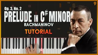 PRELUDE IN C MINOR op 3 no 2 by Rachmaninov  Piano Tutorial Part 1 [upl. by Westney415]