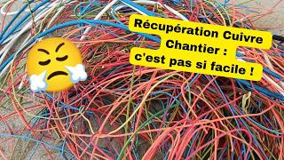 Récupération du cuivre usagé après chantier électrique [upl. by Gnas]