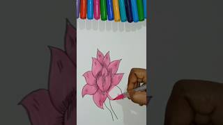 Draw the lotusshorts youtubeshorts artandcraft viralreels art viralshorts trending love [upl. by Martz353]