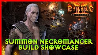 Diablo 2 Resurrected  Summon Necro Build Showcase Guide [upl. by Onilatac]