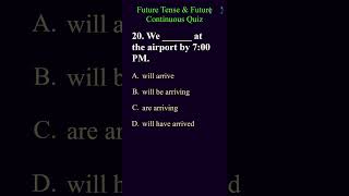 Future Tense amp Future Continuous part7  TFE  quiz english grammar [upl. by Nosaes]