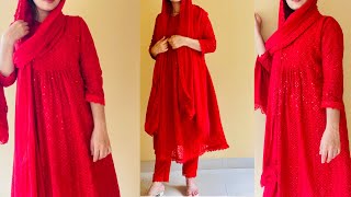 DIY  Yoke cut Aline churidhar party wear churidhar design sewing diy churidardesign [upl. by Aryek5]