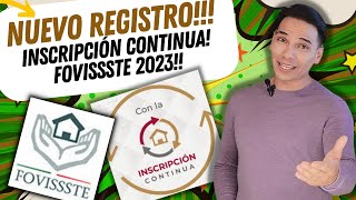 COMO HACER TU REGISTRO DEL CREDITO inscripcioncontinua 2023 EN 3 MINUTOS fovissste [upl. by Boote]