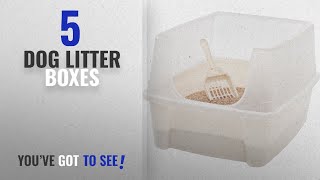 Top 10 Dog Litter Boxes 2018 Best Sellers IRIS Open Top Cat Litter Box Kit with Shield and Scoop [upl. by Read]