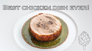 Best chicken dish ever How to debone a chicken and make a roulade or ballotine [upl. by Radman]