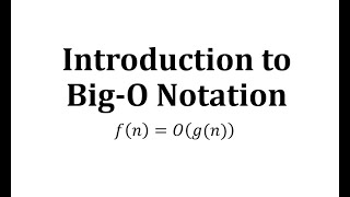 Introduction to BigO Notation [upl. by Artenra]