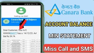 Canara Bank Balance Enquiry Number tamil  Canara Bank Balance Check Number tamil 2025 [upl. by Saffian]