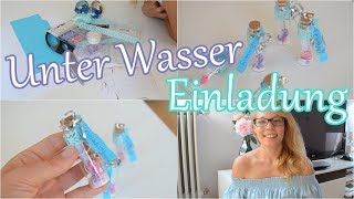 DIY Einladungskarten  Meerjungfrau  Unter Wasser  milenawird5 [upl. by Clapp499]