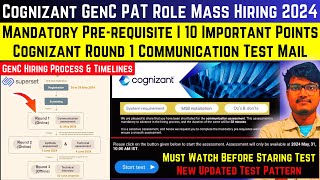 Cognizant 2024 GenC PAT Hiring  Round 1 Communication Assessment Mail Update  Test Pattern Process [upl. by Zingg970]