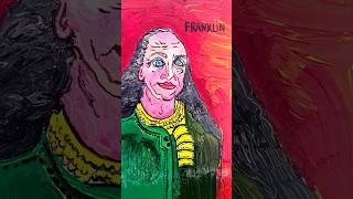 How to paint of Benjamin Franklin ASMR art drawing asmr colors [upl. by Ellehc]