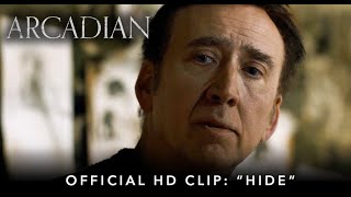 ARCADIAN  Official HD Clip  quotHidequot  Starring Nicolas Cage [upl. by Ardena]