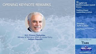 2024 9th Capital Link Maritime Leaders Summit  Greece  Opening Keynote Remarks  HE Stylianides [upl. by Huberto893]