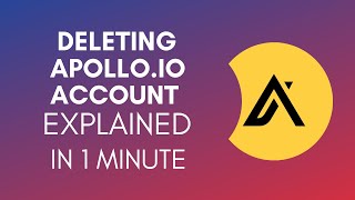 How To Delete Apolloio Account 2025 [upl. by Annayak]