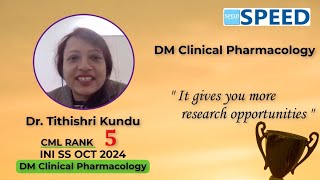 5th Rank CML DM Clinical Pharmacology INI SS Oct’ 2024 Dr Tithishri Kundu iniss [upl. by Delmore]