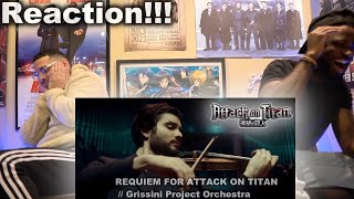 MUST SEE REQUIEM FOR ATTACK ON TITAN  Grissini Project Orchestra  REACTION [upl. by Nomyt]