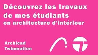 Présentation de travaux de mes étudiants  Archicad  Twinmotion [upl. by Aisac]