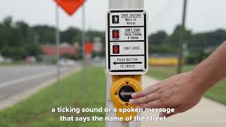 Crossing the Street with Accessible Pedestrian Signals [upl. by Jacobson663]