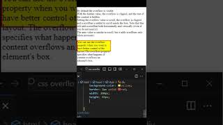 CSS Overflow Property  Visible  Hidden  Scroll  Auto  Overflowx  Overflowy in CSS [upl. by Vigen]