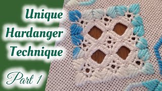 Lets learn a unique hardanger embroidery technique 👌 together ❤️ [upl. by Meagher43]