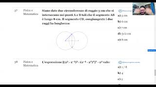 📐 Luglio 2024  Fisica e matematica n° 37  Siano date due circonferenze di raggio 5 cm che si inte… [upl. by Aciretnahs113]