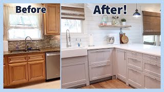 DIY Small Kitchen Remodel  Before and After Ikea Kitchen  90s Kitchen Extreme Makeover [upl. by Camile]