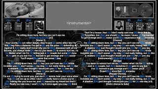 Lene Marlin  Sitting Down Here Karaoke Jam Track Guitar Chords amp Lyrics [upl. by Burhans327]