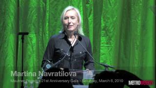 Martina Navratilova speaks at the Mautner Project Gala [upl. by Revkah]