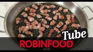 ROBINFOOD  Arroz negro con chipirones y carabineros [upl. by Einahets58]