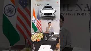 CM Stalin Traveled JAGUAR IPACE Auto Pilot Car in America 🇺🇸 Hybrid Views  Tamil 🏁 [upl. by Inaffit]