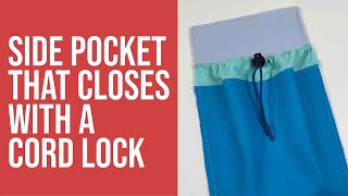 Bag Lab Make a Side Pocket that Closes with a Cord Lock [upl. by Irrem]