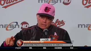 Buck Showalter speaks after rout of Rays [upl. by Cybil]