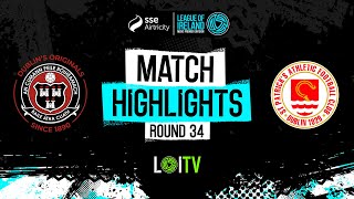 SSE Airtricity Mens Premier Division Round 34  Bohemians 02 St Patrick’s Athletic  Highlights [upl. by Aidnac584]