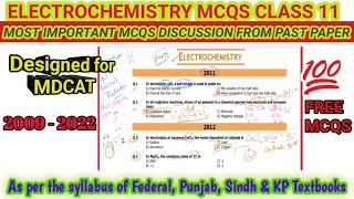 PAST PAPER ELECTROCHEMISTRY MCQs solution for MDCAT amp ECAT imchemist mdcat [upl. by Bradway]