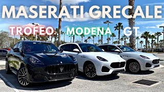 2023 Maserati Grecale GT Modena and Trofeo Trim Levels Side By Side Comparison [upl. by Khosrow]