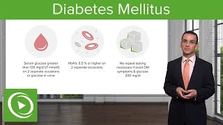 Diabetes Mellitus and Type 2 Diabetes Diagnosis amp Management – Family Medicine  Lecturio [upl. by Rogerson]