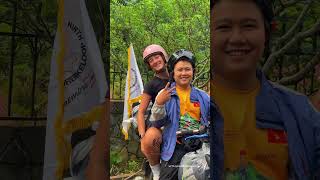 Excited Female Travelers Getting Ready for the Ha Giang Loop Journey [upl. by Aiuqal18]