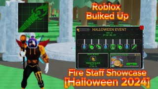 ☄️Bulked up 2024 Halloween Event Fire Staff review☄️ [upl. by Yaeger]