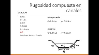 Ejercicio de Rugosidad Ponderada o Rugosidad Compuesta [upl. by Lund]