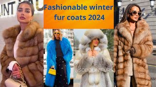 Fashionable winter fur coats 2024​ [upl. by Ahseenyt]