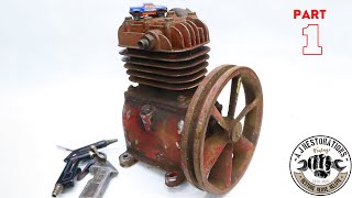 Old Air Compressor Restoration Part 1 of 2 [upl. by Eidnar]