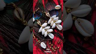 DIY Cowrie Shell Earrings 🌼 trending diy earrings shorts navratri pikscreations [upl. by Adelaide223]