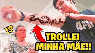 TATUAGEM GIGANTE NO BRAÇO  TROLLANDO MINHA MÃE ‹ PAC › [upl. by Renraw477]