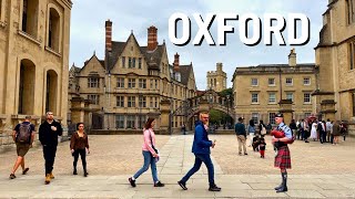 OXFORD University 🇬🇧 Walk Tour 4K [upl. by Enovi]