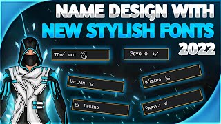 Free Fire Stylish Name Design Tutorial  New Font Style 2022  Name Change With Stylish Fonts [upl. by Agamemnon]