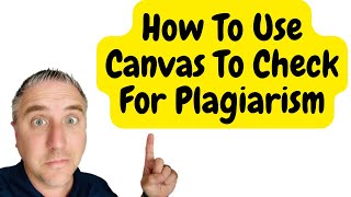 How To Check Your Students Work For Plagiarism In Canvas [upl. by Hernando]