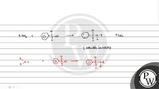 An amine on reaction with benzenesulphonyl chloride produces a comp [upl. by Hedwig]