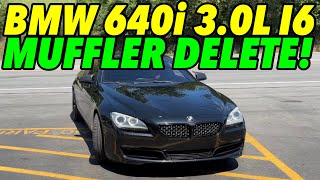 2013 BMW 640i 30L I6 w MUFFLER DELETE [upl. by Aicenaj31]