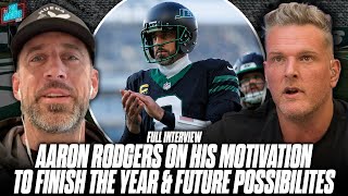 Aaron Rodgers Talks Motivation To End 2024 Season amp Beyond Bring Major Announcement  Pat McAfee [upl. by Adaner]